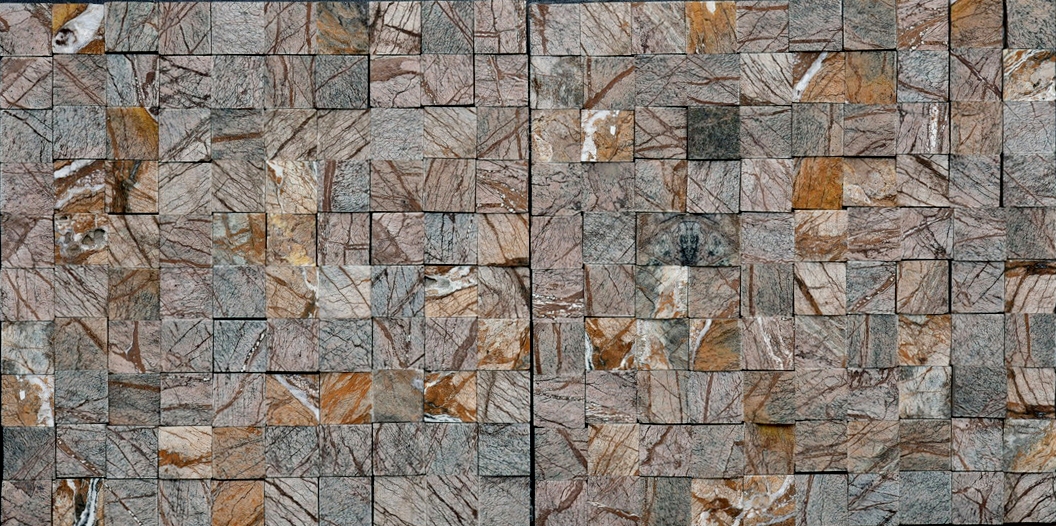 Forest Brown Marble Mosaic wall cladding stone tiles